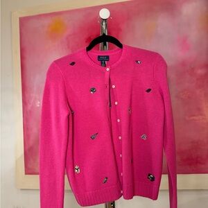 Poll Kids Ralph Lauren Fuchsia Cardigan with Embroidered Accents